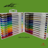 Set Pack De 24 Boligrafos Cristal Multicolor Bolígrafo Metálico y Glitter  - Alex Bog
