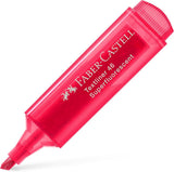 Marcador Faber Castell Textliner 46 rojo en papeleria Badajoz