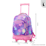 Mochila Escolar Grande Con Ruedas Desmontable Tiza Estrellas y Planetas Talla L - Totto