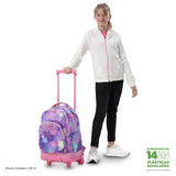 Mochila Escolar Grande Con Ruedas Desmontable Tiza Estrellas y Planetas Talla L - Totto