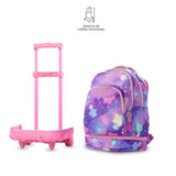 Mochila Escolar Grande Con Ruedas Desmontable Tiza Estrellas y Planetas Talla L - Totto