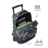 Mochila Escolar Grande Con Ruedas Desmontable Tiza Gamer Retro Talla L - Totto