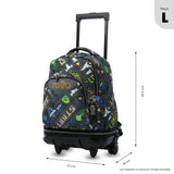 Mochila Escolar Grande Con Ruedas Desmontable Tiza Gamer Retro Talla L - Totto