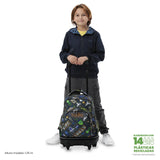 Mochila Escolar Grande Con Ruedas Desmontable Tiza Gamer Retro Talla L - Totto