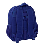 Mochila Escolar Mediana Atco. Madrid Escudo 3D Mochila Junior Adaptable a Carro Doble Compartimento Atlético de Madrid - Safta