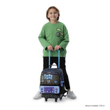 Mochila Escolar Mediana Con Ruedas Rue Bomper Game Zone Vortex Talla M - Totto