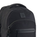 Mochila Escolar Grande Negra Triple Oslo Reciclada Raw - Miquel Rius
