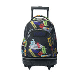 Mochila Escolar Grande Con Ruedas Totto Desmontable Sticky Pegatinas - Modelo Tiza - Carro Desmontable Talla L - Totto