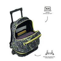 Mochila Escolar Grande Con Ruedas Totto Desmontable Texgrunge Grafitti - Modelo Tiza - Carro Desmontable Talla L - Totto