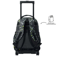 Mochila Escolar Grande Con Ruedas Totto Desmontable Texgrunge Grafitti - Modelo Tiza - Carro Desmontable Talla L - Totto