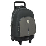 Mochila Escolar Grande Con Ruedas Real Madrid Tercera Equipación - Mochila Doble Compartimento Carro Quita Y Pon Real Madrid Tercera Equipación - Mochila Real Madrid Gris Con Carro Desmontable - Safta