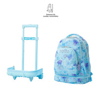 Mochila Escolar Grande Con Ruedas Totto Desmontable Polar Gamer Azul Mandos - Modelo Tiza - Carro Desmontable Talla L - Totto