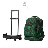 Mochila Escolar Grande Con Ruedas Totto Desmontable Jhony Jungle - Modelo Tiza - Carro Desmontable Talla L - Totto