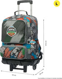 Mochila Escolar Grande Con Ruedas Multisport As Del Deporte Rue Bomper Renglones Talla L - Totto