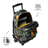 Mochila Escolar Grande Con Ruedas Truck 2 Coches TT Rue Bomper Renglones Talla L - Totto