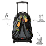 Mochila Escolar Grande Con Ruedas Truck 2 Coches TT Rue Bomper Renglones Talla L - Totto