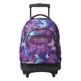 Mochila Escolar Grande Con Ruedas Glitter - Star Butterfly Renglones Talla L - Totto