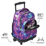 Mochila Escolar Grande Con Ruedas Glitter - Star Butterfly Renglones Talla L - Totto