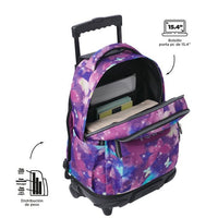 Mochila Escolar Grande Con Ruedas Glitter - Star Butterfly Renglones Talla L - Totto
