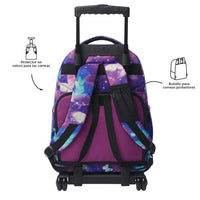 Mochila Escolar Grande Con Ruedas Glitter - Star Butterfly Renglones Talla L - Totto