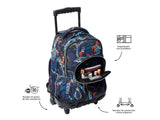 Mochila Escolar Grande Con Ruedas Zord Robot Gigante Bomper Renglones Talla L - Totto