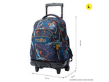 Mochila Escolar Grande Con Ruedas Zord Robot Gigante Bomper Renglones Talla L - Totto