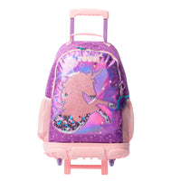 Mochila Escolar Grande Con Ruedas Unispace Unicornio Brillante Bomper Talla L - Totto