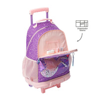 Mochila Escolar Grande Con Ruedas Unispace Unicornio Brillante Bomper Talla L - Totto