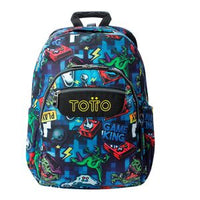 Mochila Escolar Grande Gamertag Gamers Retro - Totto