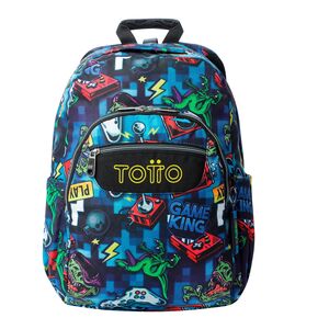 Mochila Escolar Grande Gamertag Gamers Retro - Totto