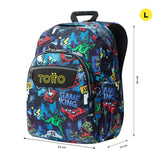 Mochila Escolar Grande Gamertag Gamers Retro - Totto