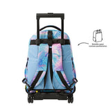 Mochila Escolar Grande Con Ruedas Totto Desmontable Prima Palmeras Jungla Colores Pastel - Modelo Tiza - Carro Desmontable Talla L - Totto