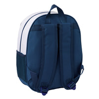 Mochila Preescolar Real Madrid 3D Azul Marino Escudo - Mochila De Guardería Real Madrid Escudo 3D - Mochila Infantil Escolar Real Madrid - Safta
