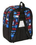 Mochila Infantil Guardería Hot Wheels - Mochila Adaptable A Carro Hot Wheels - Mochila Preescolar Coches Hot Wheels - Mochila Pequeña Azul Negra Coches - Safta