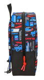 Mochila Infantil Guardería Hot Wheels - Mochila Adaptable A Carro Hot Wheels - Mochila Preescolar Coches Hot Wheels - Mochila Pequeña Azul Negra Coches - Safta