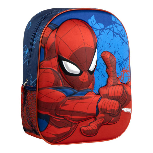 Mochila Guardería SpiderMan Marvel 3D Red Con Bolsillo Para Botella - Cerdá
