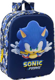 Mochila infantil Sonic Prime 3D Safta 6L disponible en papeleria en Badajoz