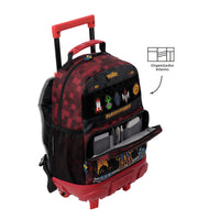 Mochila Escolar Mediana Con Ruedas Rue Bomper Digibot Gamers Consolas Talla M - Totto