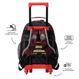Mochila Escolar Mediana Con Ruedas Rue Bomper Digibot Gamers Consolas Talla M - Totto