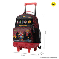 Mochila Escolar Mediana Con Ruedas Rue Bomper Digibot Gamers Consolas Talla M - Totto