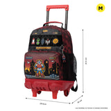 Mochila Escolar Mediana Con Ruedas Rue Bomper Digibot Gamers Consolas Talla M - Totto