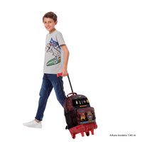 Mochila Escolar Mediana Con Ruedas Rue Bomper Digibot Gamers Consolas Talla M - Totto