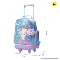 Mochila Escolar Mediana Con Ruedas Rue Bomper Friends Animalitos Simpáticos Talla M - Totto