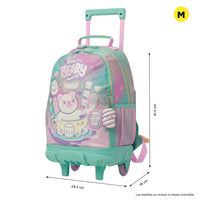 Mochila Escolar Mediana Con Ruedas Rue Bomper Mellow Talla M - Totto