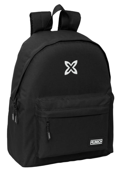 Mochila Escolar Grande Negra Básica Munich - Safta
