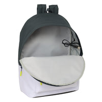 Mochila Escolar Grande Real Madrid Primera Equipación - Mochila Escolar Doble Para Portátil 15,6" + Usb Real Madrid Equipación 24/25 Dos Compartimentos - Safta