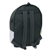 Mochila Escolar Grande Real Madrid Primera Equipación - Mochila Escolar Doble Para Portátil 15,6" + Usb Real Madrid Equipación 24/25 Dos Compartimentos - Safta