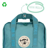 Mochila Para Viajeros Saludos del Mundo Color Verde - Pepita Viajera