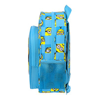 Mochila Escolar Pequeña MINIONS "MINIONSTATIC" Adaptable A Carro Talla S - Safta