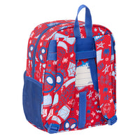 Mochila Guardería Spidey Marvel Con Bolsillos Adaptable a Carro - Safta